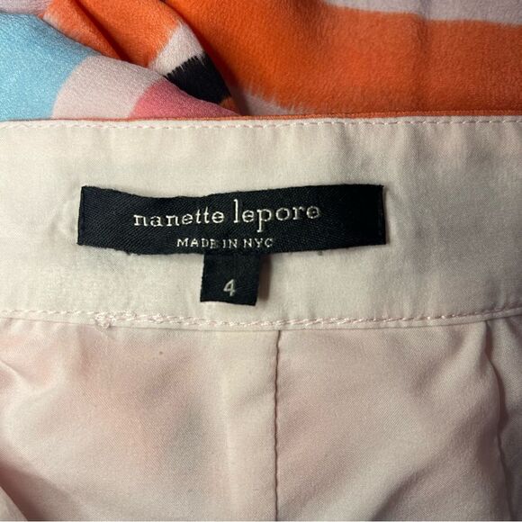 Nanette Lepore Maxi Skirt SZ 4 Bright Silk Stripes Summer Capsule Wardrobe - Picture 5 of 10